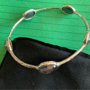 IPPOLITA Rock Candy Sterling Silver 5 Stone Bangle Bracelet